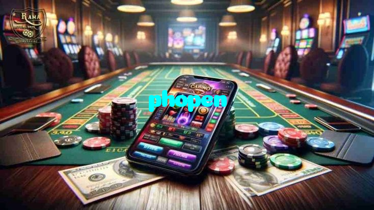 phopen casino presented on mobile device in Pakistan with slots and live games